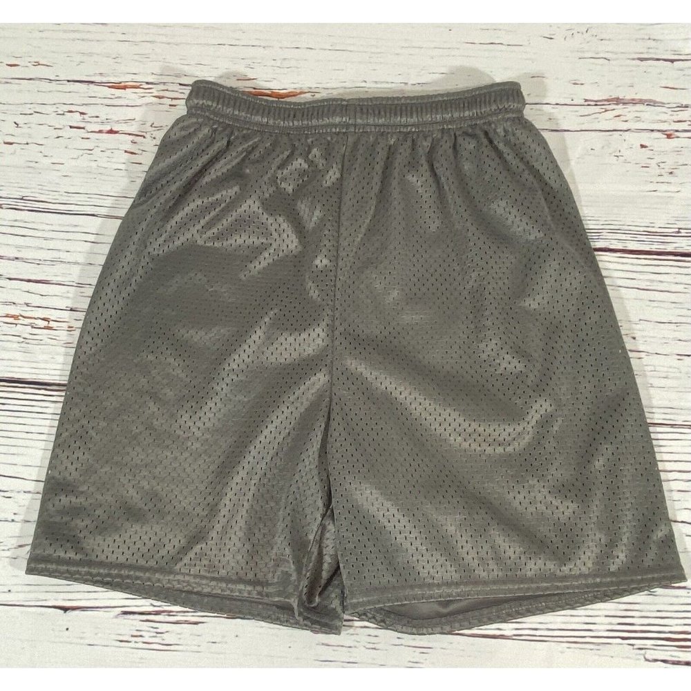 Hibbett Sports Boys Gym Shorts Sz Lg 14-16 Basketball Athletic Gray Drawstring